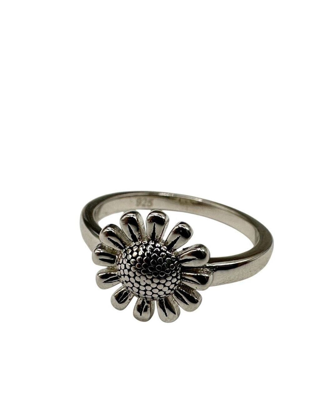 925 Sterling Silver Sunflower Ring Womens 7 Biker Hippie Flower Summer Daisy NWT - Picture 8 of 13
